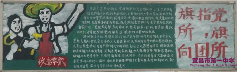 我校高一高二年级举办以“缅怀先烈”为主题的黑板报活动