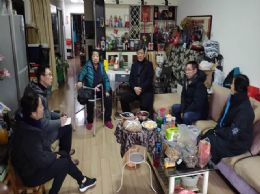 校长付全新慰问因病去世的我校副县级离休干部谌烨同志家属